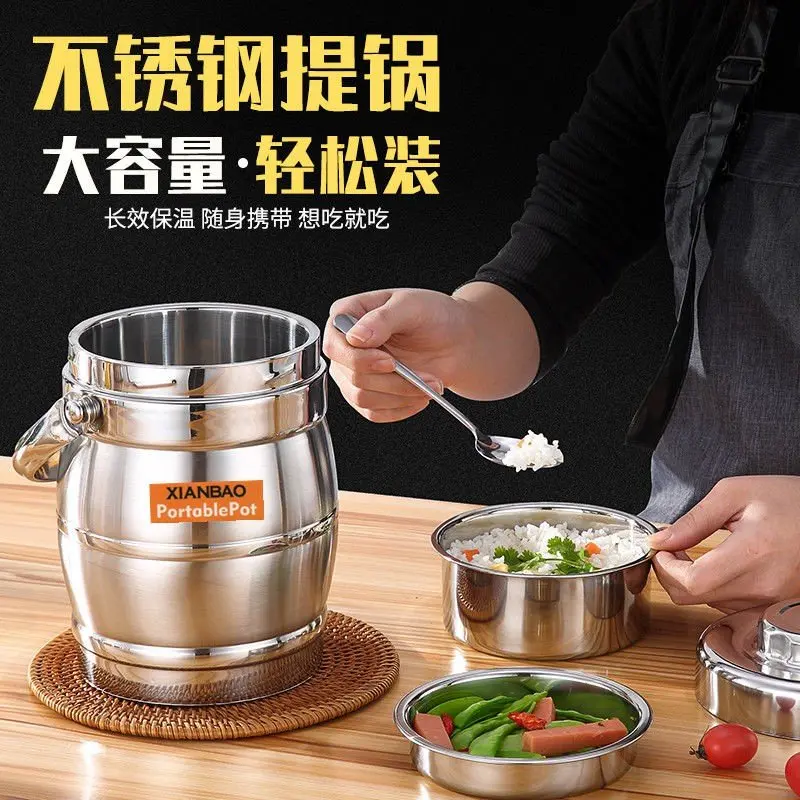 Cặp Lồng Giữ Nhiệt Inox 304 3 Ngăn – Giữ Nhiệt Lâu, Đựng Cơm Thoải Mái – Có Nắp Kín Chống Tràn 2