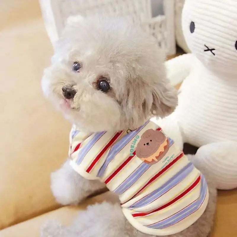 Quần áo cho thú cưng, Bộ sưu tập mùa hè 2019, Thích hợp cho chó, Teddy, Bichon, Malta, Yorkshire và mèo, Mỏng và dễ thương, Chống xơ vải, Mẫu mới năm 2024