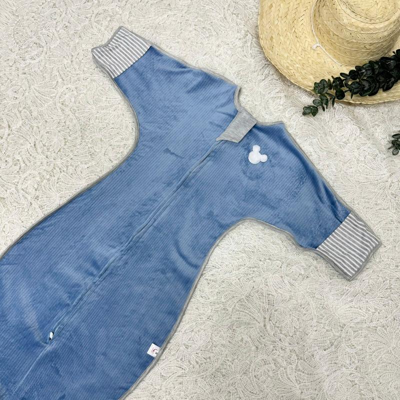 Túi Ngủ Ngôi Sao DÀY ẤM Đóng Mở Tay Chất Liệu Thu Đông Vải Nỉ Lông Nhung Cực Mềm Mịn Ấm Cho Bé Giữ Ấm Bụng