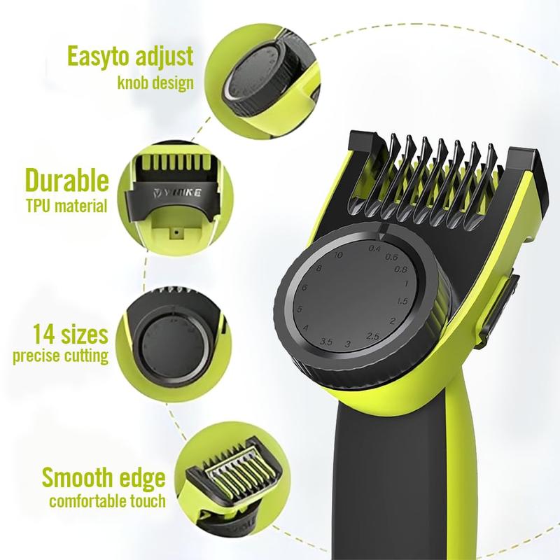 14 Adjustable Lengths Comfort Replacement Guide Comb, Electric Smooth Nose Hair Trimmer Shaver Head Blade Accessory Compatible with Oneblade Qp2520 Qp2530 Qp2620 Qp2630, Shaving Products 2