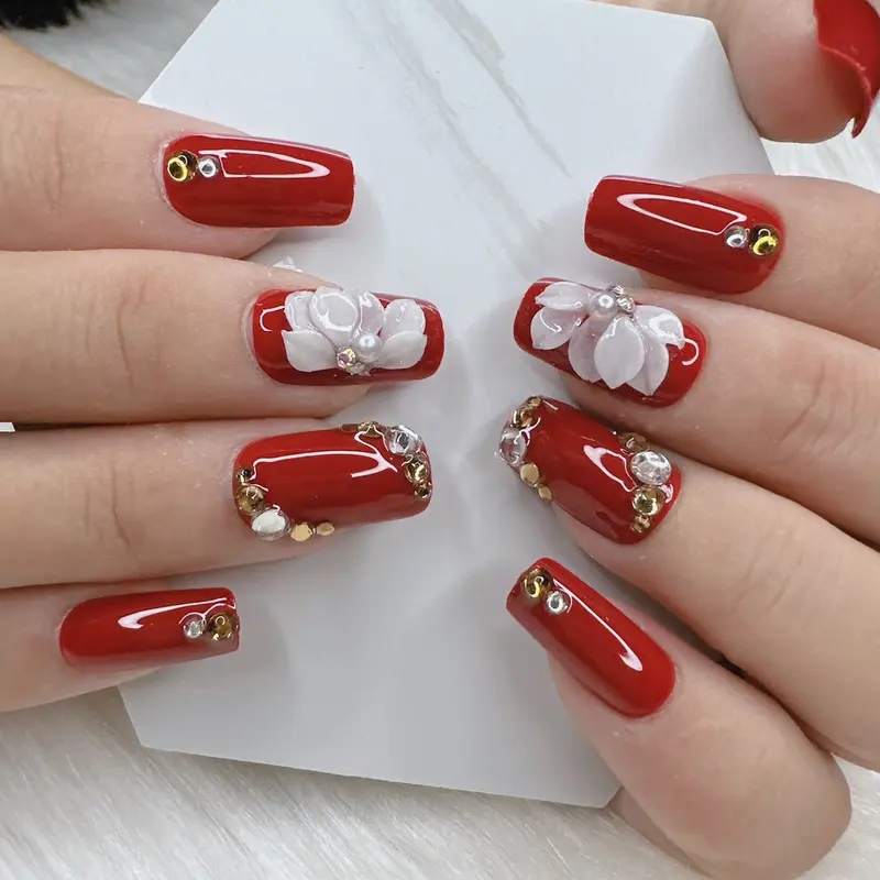 [Mã T] Tổng Hợp Mẫu Nail Box 24 Nail Có Kèm Keo Làm nail Nữ Women 2