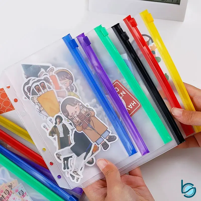 ZIPLOCK BINDER /Kantong Penyimpanan Tagihan/Binder Divider/Zipper Pocket/ZIPLOCK SLEEVE WARNA WARNI BINDER A6 ZIPLOCK KANTONG ZIPPER BINDER A5 A6 CARD LOOSE LEAF - Best Stationary 0