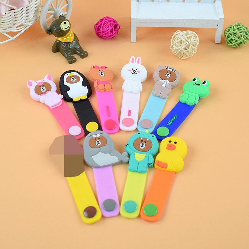 PVC soft rubber earphone nail buckle winding device button storage device snap button earphone cable manager hub 0