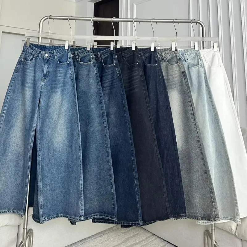 PTJ30156 กางเกงยีนส์ขายาวกระบอกใหญ่ PROMTHONG มีบริการเก็บปลายทาง  clothing man ผู้ชาย jeans