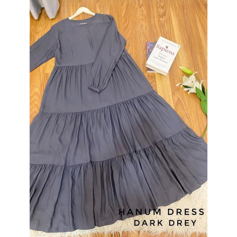 HANUM DRESS Rayon Twill Premium Gamis Busui Terlaris Lembut Muslim 5