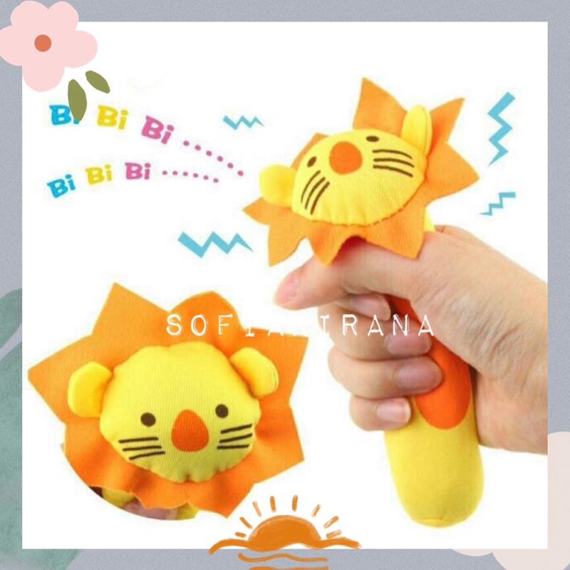 Mainan genggam pencet bunyi bayi karakter animal 1