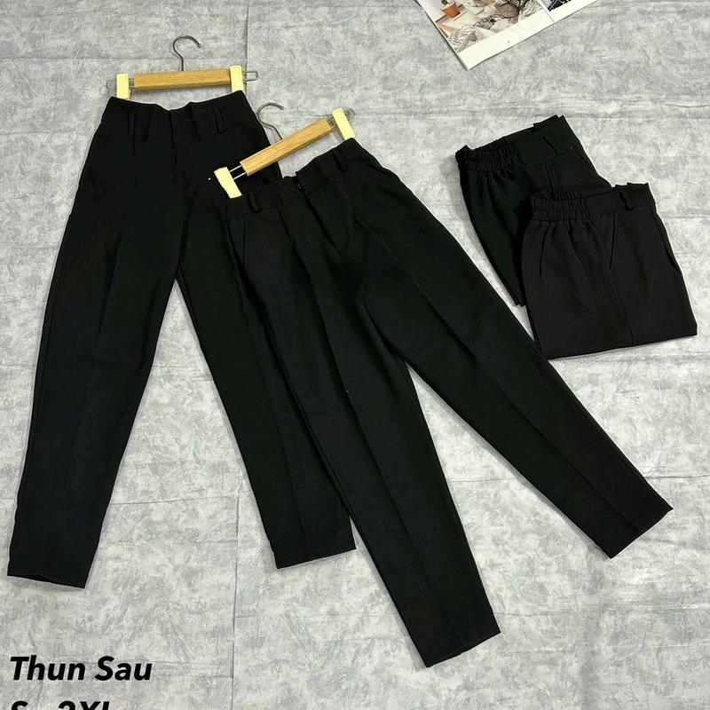 quần tây  lưng cao baggy 1 nút và 2 nút bo chun sau mặc đi học đi làm đều đẹp Nữ