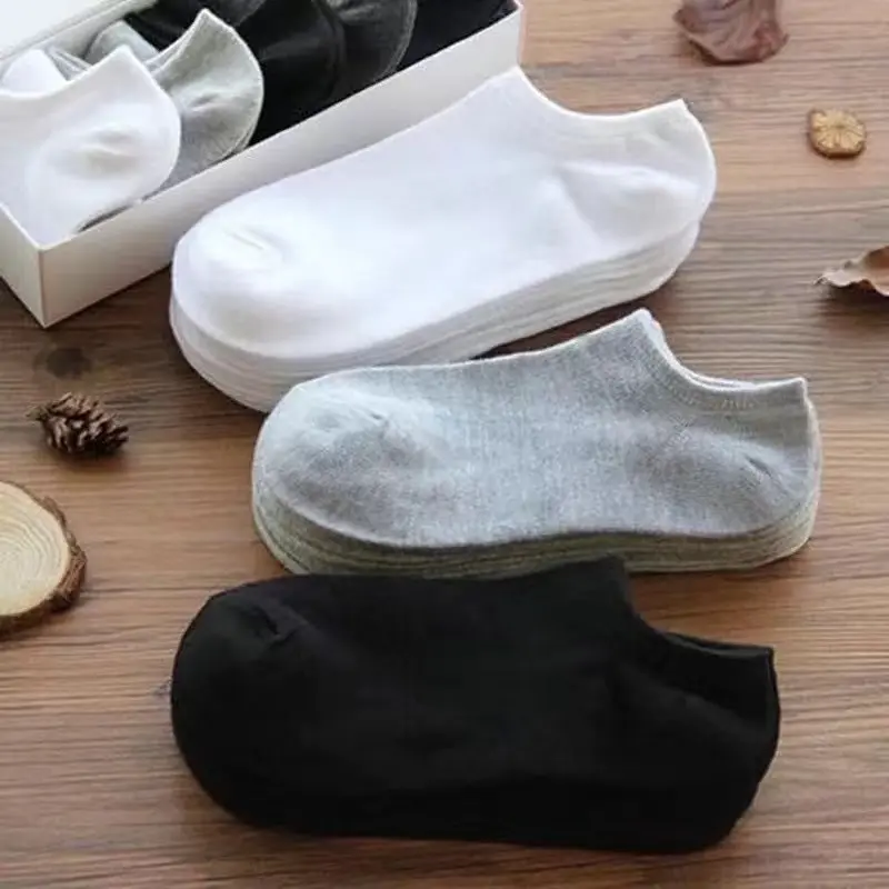 Tất nam, vớ nam giá rẻ vớ nam nữ cổ ngắn Menswear Cotton Đen
