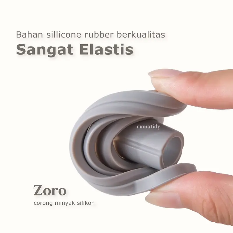 ZORO Corong Minyak Silikon Corong Lipat Air & Minyak Silicon Serbaguna Funnel Portable Foldable COKI Multifungsi Putih Silicone Kitchenware 1