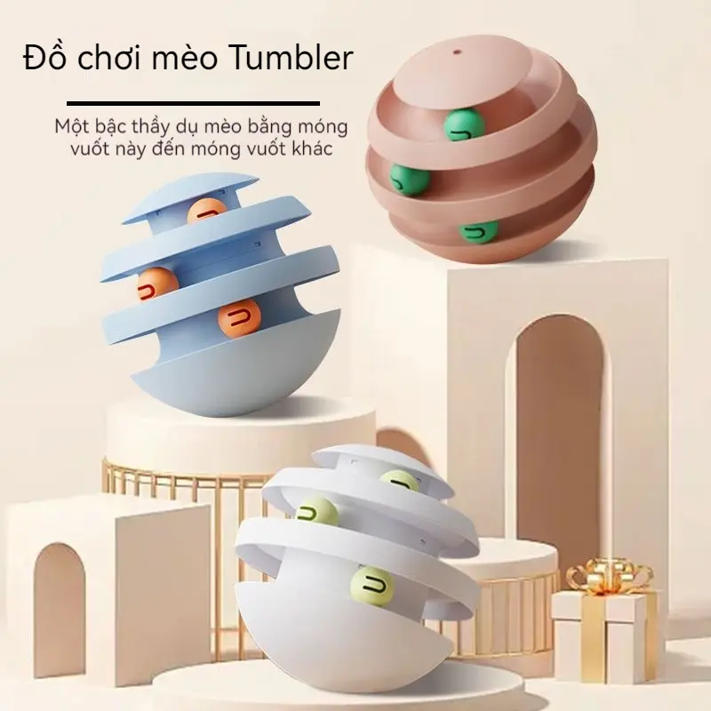 Quả bóng mèo mới đồ chơi mèo cốc mèo bàn xoay đồ tạo tác tự hài hước 0