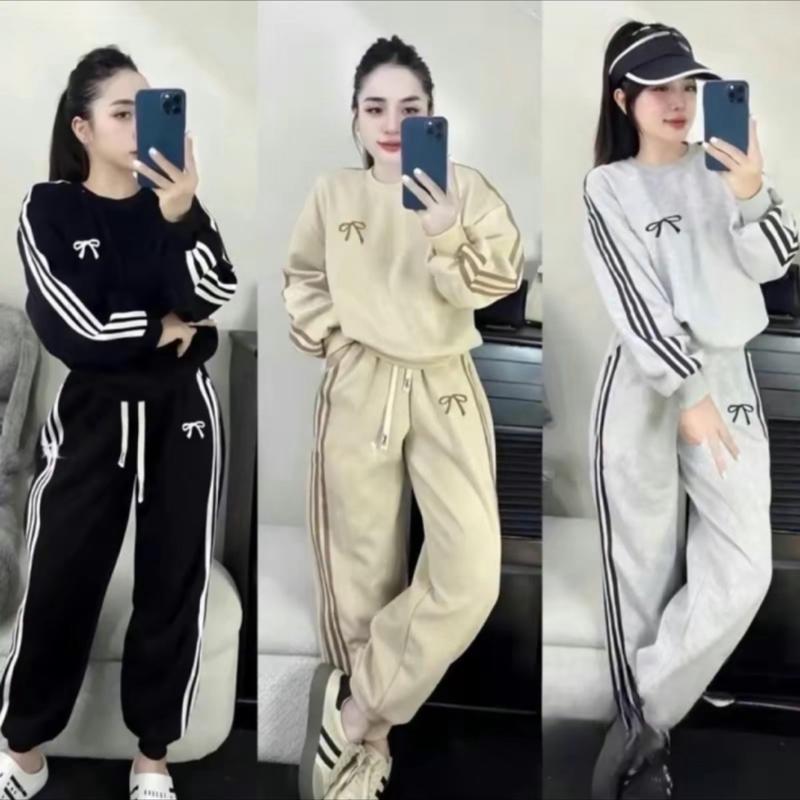 Bộ ni 2 da nữ thêu nơ cao cấp 0