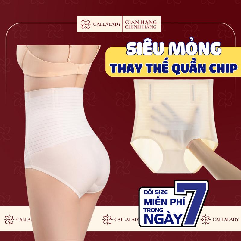 Quần lót cạp cao nâng mông thon gọn bụng CALLALADY gen nịt bụng định hình bụng thon gọn 4 thanh chống cuộn siêu mỏng mát