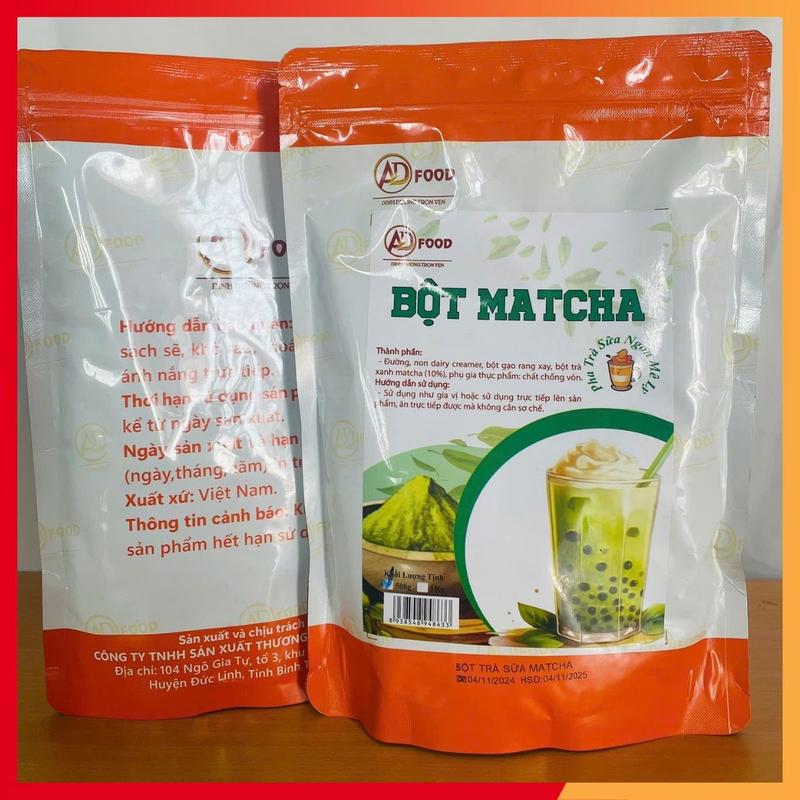 500g Bột trà sữa Matcha ADFOOD - nguyên liệu pha trà sữa tại nhà, hương vị đậm đà, tiện dụng, dễ pha chế và kết hợp với kem cheese, topping 1