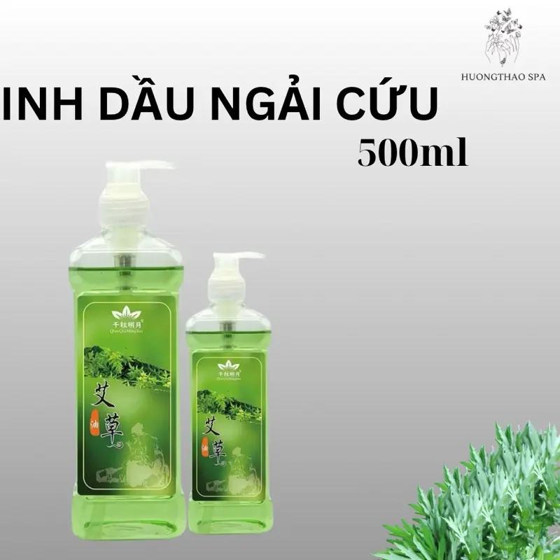 Tinh Dầu Ngải Cứu Không Nóng Massage Body 500ml Và 750ml | Tinh Dầu Masa Dùng Cho Cá Nhân Spa Dưỡng Sinh.