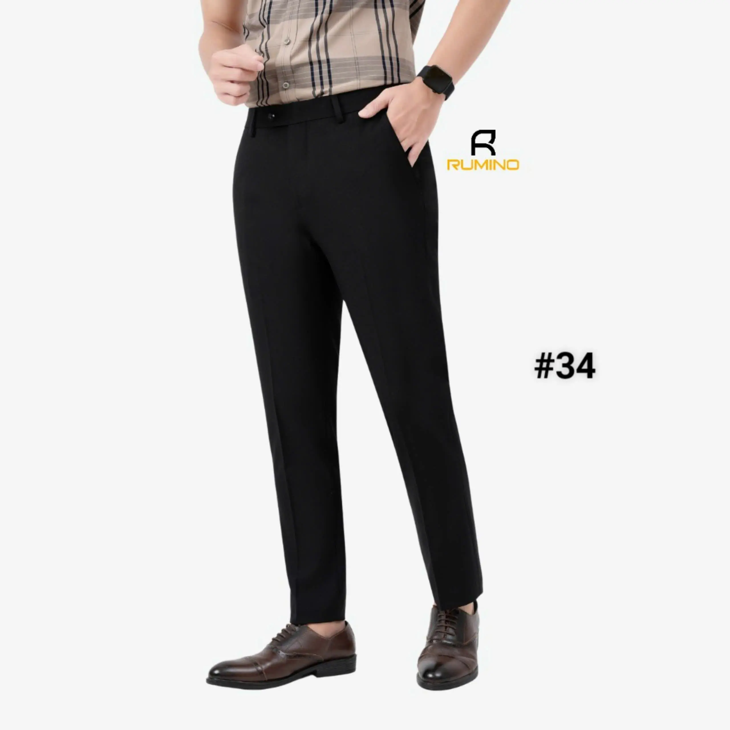 QUẦN TÂY NAM SLIMFIT RUMINO, CHẤT LIỆU POLYESTER/RAYON/SPANDEX, CO GIÃN NHẸ, MỀM MẠI, BỀN MÀU, PHONG CÁCH 3401 - Pants