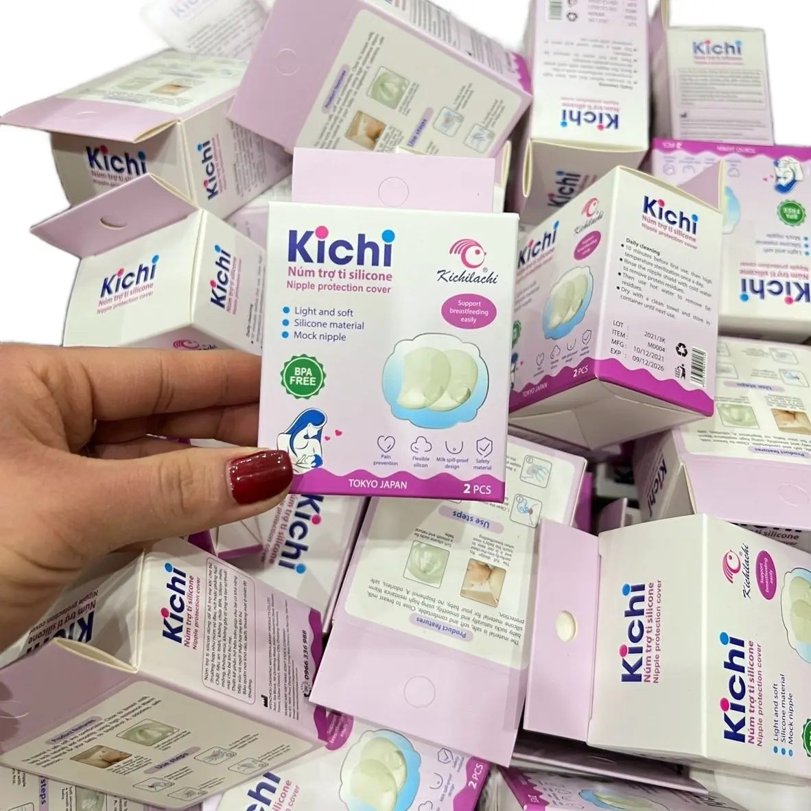 Núm trợ ti KICHi dành cho mẹ sau sinh hỗ trợ mẹ trong quá trình cho con bú dễ dàng hơn Lót Thấm Sữa Voi