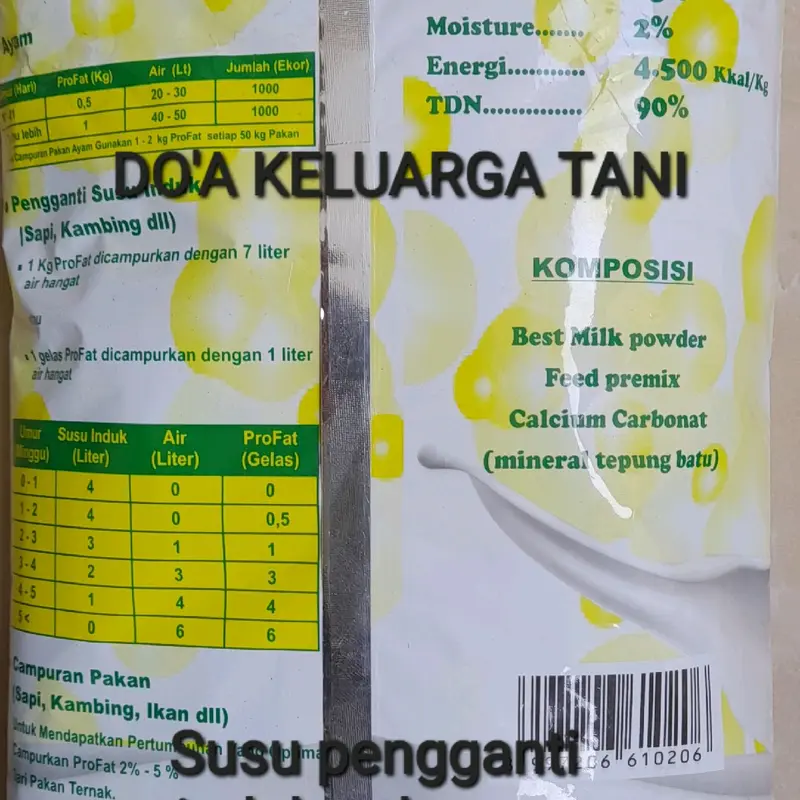 Susu Formula Khusus Profat Kemasan 1 Kg untuk Pertumbuhan Optimal Daging - CV Mitra Adi 1