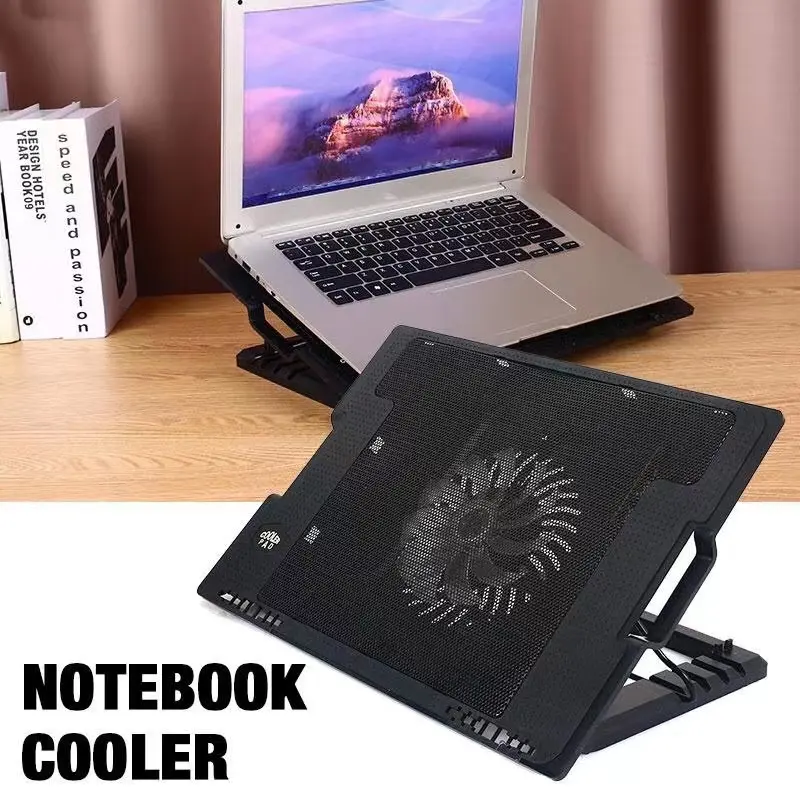 laptop Stand With Cooling Fan Universal Adjustable with blue Led Light Notepad Ergo Stand