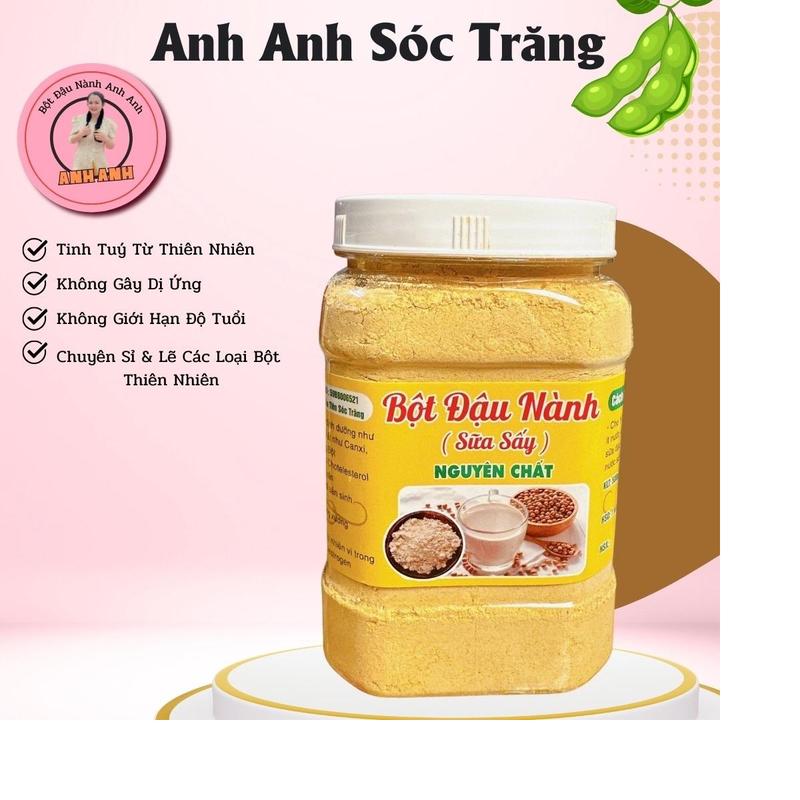 Bột Đậu Nành Rang Xay Thơm Ngon Nguyên Chất 500gr 1 Hộp Chua Đường bot daun