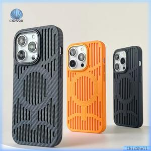 Ốp Điện Thoại Từ Tính, Thoáng Khí, Tản Nhiệt, Dành Cho iPhone 16, 12, 13, 14, 15 Pro Max, 16 Pro Max, 16Plus, Chống Sốc, Ốp Cứng, Tương Thích Với MagSafe