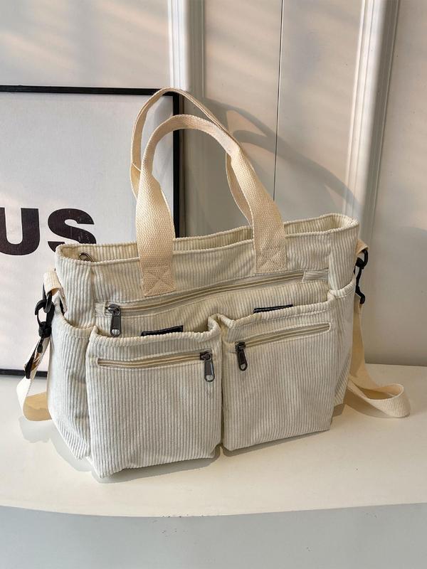 Women's Casual Solid Color Zipper Crossbody Bag Women, Handbag Sling Bag, Large Capacity Multi-pocket Design Portable Shoulder Bag for Daily Used, Girl Fashionable Shopping Bag Tote Bag for Women 1