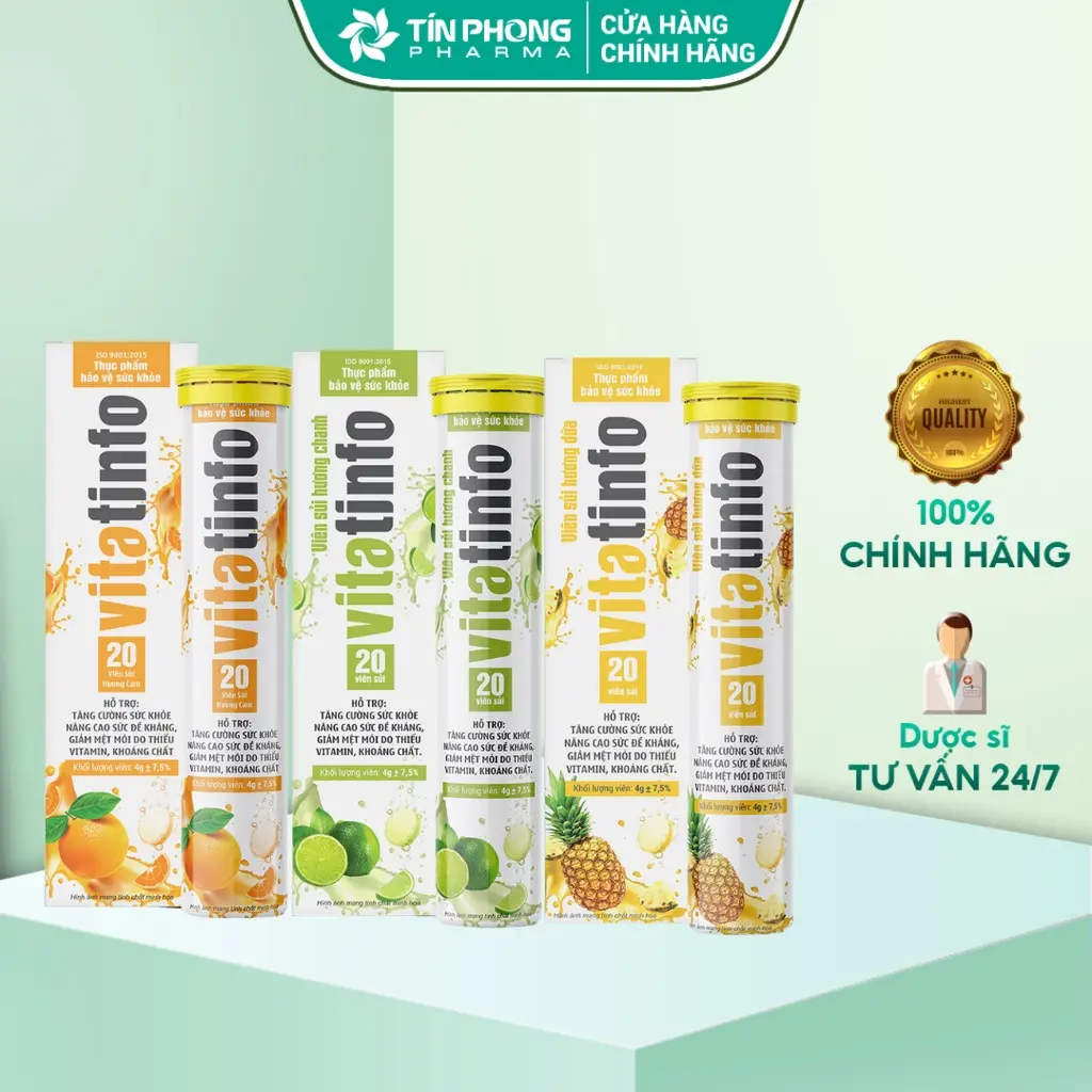Viên C Sủi Vitatinfo 1 Hộp 20 Viên TTP035