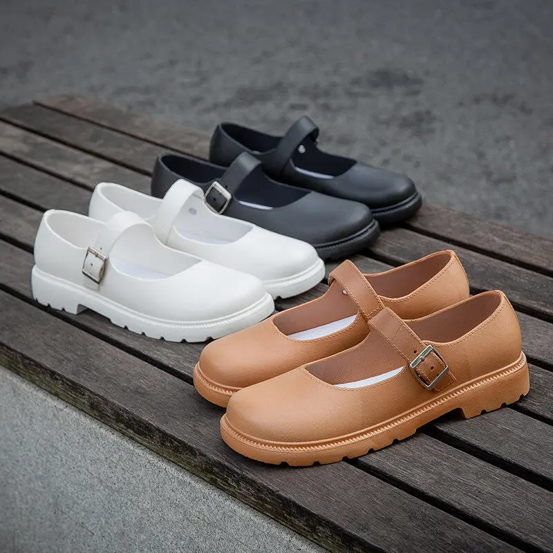 New waterproof shallow mouth spring autumn versatile single girls,  shoes for mothers, rain rubber shoes, and shoe covers