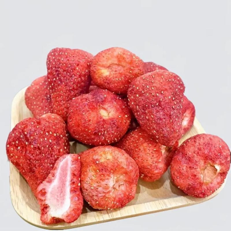 200G Dâu tây sấy giòn, Dâu tây sấy lạnh Cực kì ngon lạ miệng, Trái cây sấy lạnh combo sữa chua sấy giòn Cay Ăn Vặt Snack Food Thức Ăn socola 12vi dâu tây sấy khô giòn hằng du mục dẻo