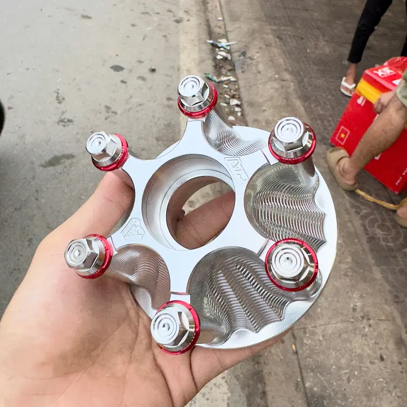 Cùi đĩa nhôm ATR Ex150 Malasia mẫu 3D phụ tùng - Nhôm Trắng - Phanh 6
