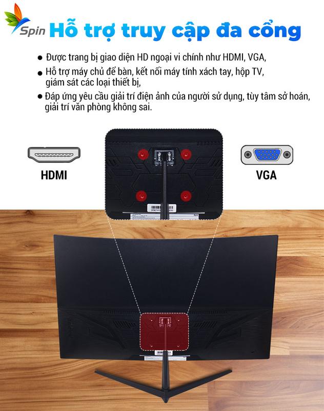 Màn hình cong LCD 24&27 inch Full HD cho máy tính chơi game 100hz 2ms | BigBuy360 - bigbuy360.vn