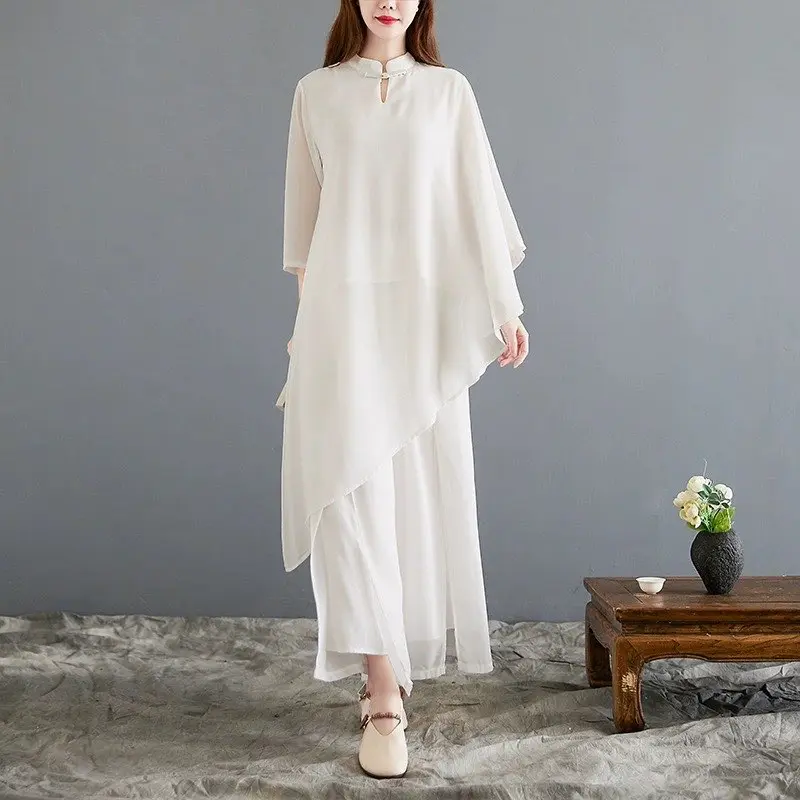 Sét đồ thiền kiểu trung hoa pháp phục đi lễ chùa thiền trà đạo spa