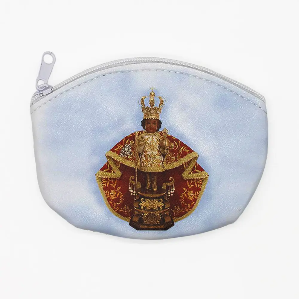 Leatherette Rosary Pouch - Virgin Mary Miraculous, Divine Mercy, Santo Nino de Cebu, Communion - Artesano Gifts Organiser Accessory
