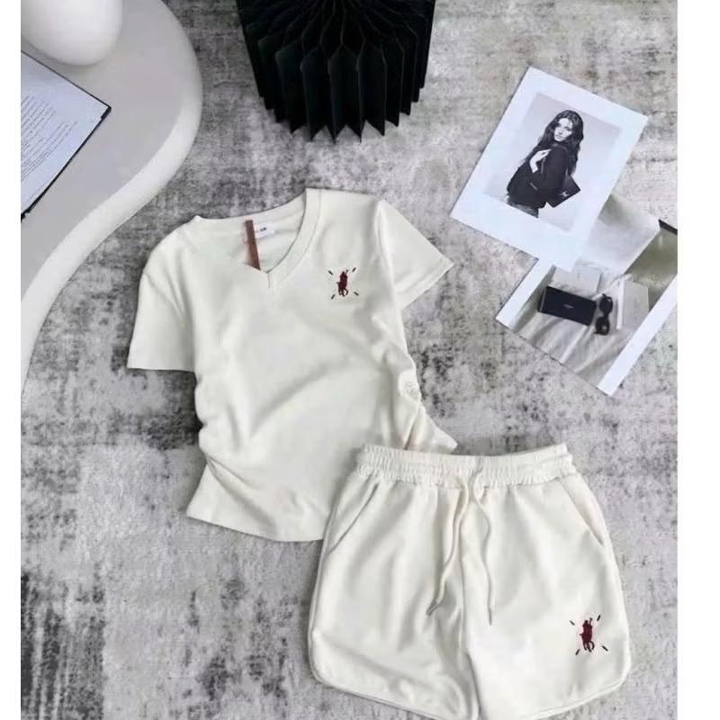 Set bộ Đùi cổ tim thêu ngựa rúm eo, Chất liệu thun tăm co dãn quần cạp chun hottrend