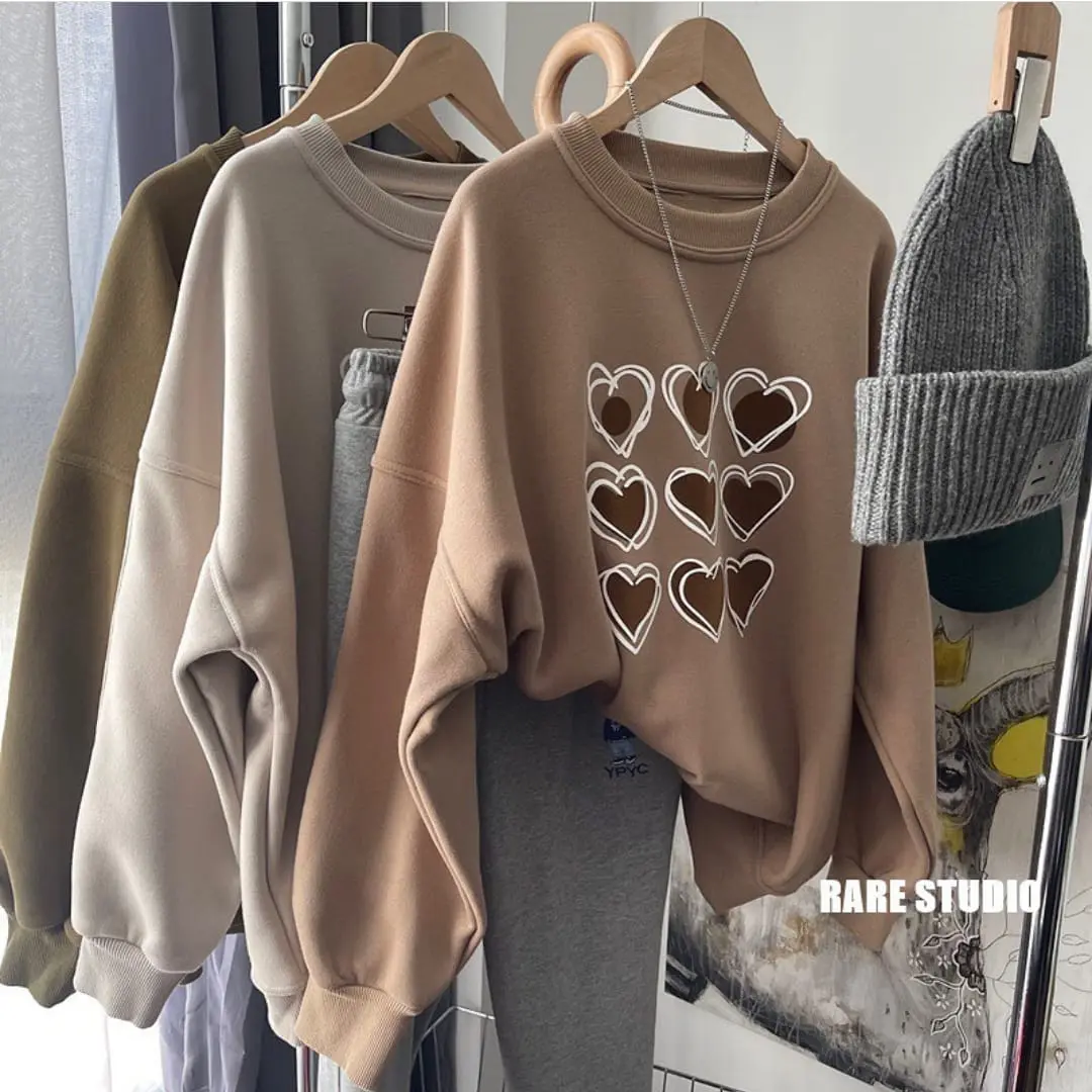 Mini Love Street Oblong Sweater Oversize | Sweater Wanita Korean Style | Sweateshirt Sweatshirt