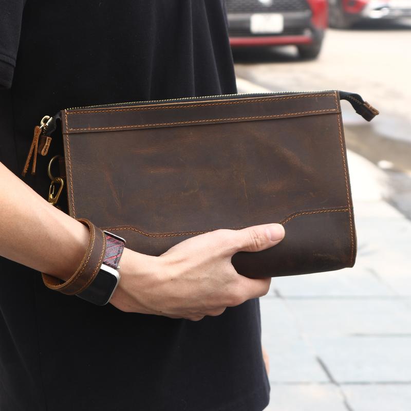 Túi clutch da bò thật, túi nam cầm tay khẳng định chất riêng.CT01 7
