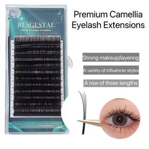 LC โยกสุนัขจิ้งจอกผูกการ์ตูน Camellia ขนตาปลอมมุมกว้าง 0.07 นุ่มไม่กระจัดกระจายรากขนตา เครื่องสำอาง