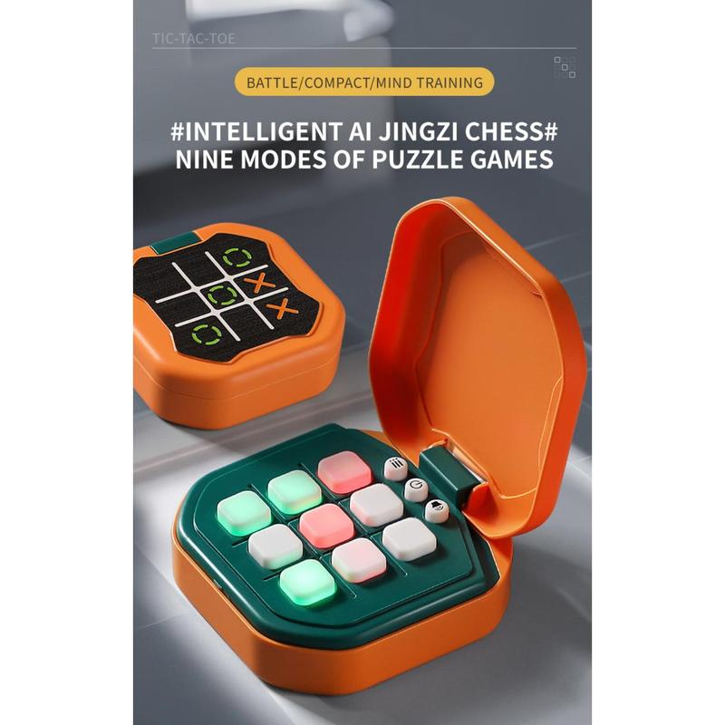Product Introduction of CC SPORTS Learning Finger Toy Electronic TIC-TAC-TOE Game 9-in-1 Educational Montessori Puzzle Table Game Memory Training Funny Noughts and Crosses Game Kids Gift 37