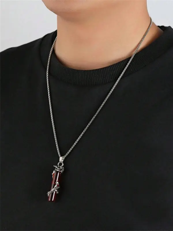 Vintage Dragon Artificial Crystal Pendant Necklace for Women for Gift, Random Pattern Clavicle Chain Necklace, Trendy Accessories for Party and Daily Life, Valentine's Day, Gift 6