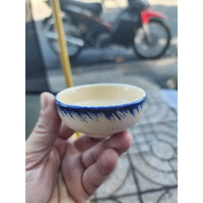 Chén Tép/chén chắm Gốm Cổ Xưa Vẽ Gà. Làm Bánh Bèo,Bánh Bò, Đựng Nước Chấm ( không chân đinh)Dành Cho Người Hoài Niệm 4