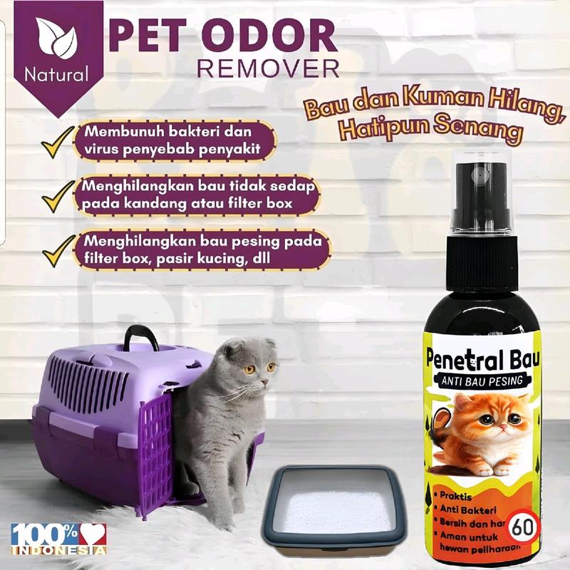 SPRAY PENGHILANG BAU KOTORAN HEWAN KUCING ANJING KELINCI ANTI BAKTERI 0