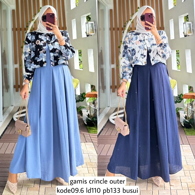 Product Introduction of Gamis Crinkle+outer 096 Bunga 0