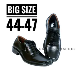 Sepatu Pantofel Tali Ukuran Besar Big Size Jumbo 44 45 46 47 Derby Pesta Dinas Kerja Kantor Formal Elegan Mewah Murah Free Kaos Kaki
