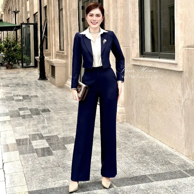 (Bán chạy) VANIHOUSE vest công sở TJ81 áo Vest quần suông Nữ Women Top 8