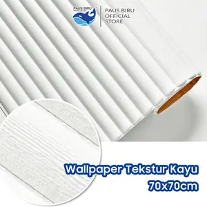 Paus Biru - Wallpaper Sticker Dinding Foam Motif 3D Dekorasi Kamar / Plafon 70x70CM A53