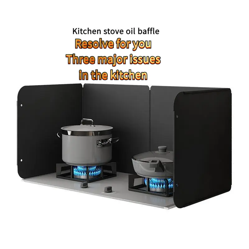 Kitchenware, kitchen, black oil baffle, stove, oil proof baffle, gas burning, high temperature resistant, heat-insulating, windproof board, sink, shelf rack