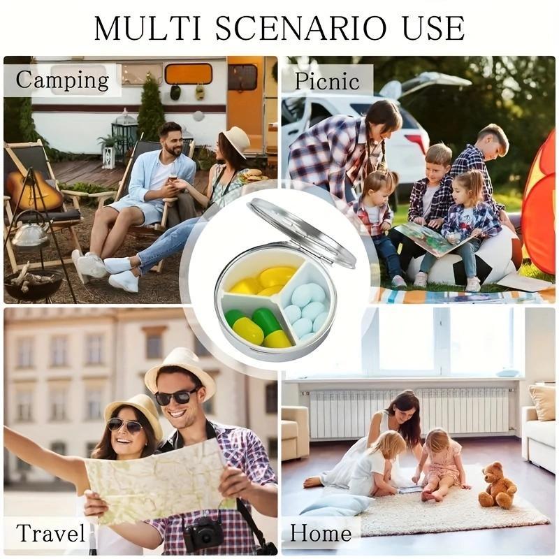 Mini Pill Box, 1 Count 3 Grids Cute Sloth Pattern Portable Pocket Purse Medicine Pill Vitamin Organize for Home Travel Office 6