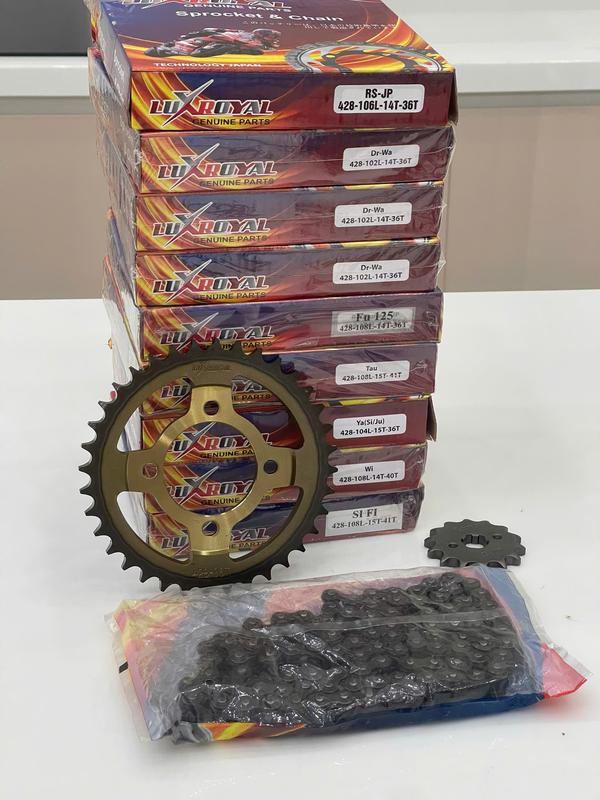 Nhông sên dĩa Luxroyal cho dream, wave nhỏ, wave rs, sirius, future fi, future neo, taurus, win 41 răng, si fi cực êm và bền