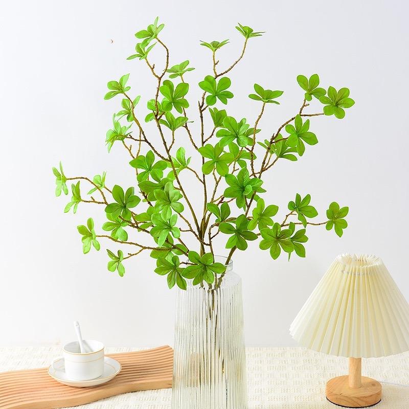 Một cành lá giả cành thạch nam cao su hàng đẹp 110cm Decor Decor Phòng Trang Trí Nhà Trang Trí