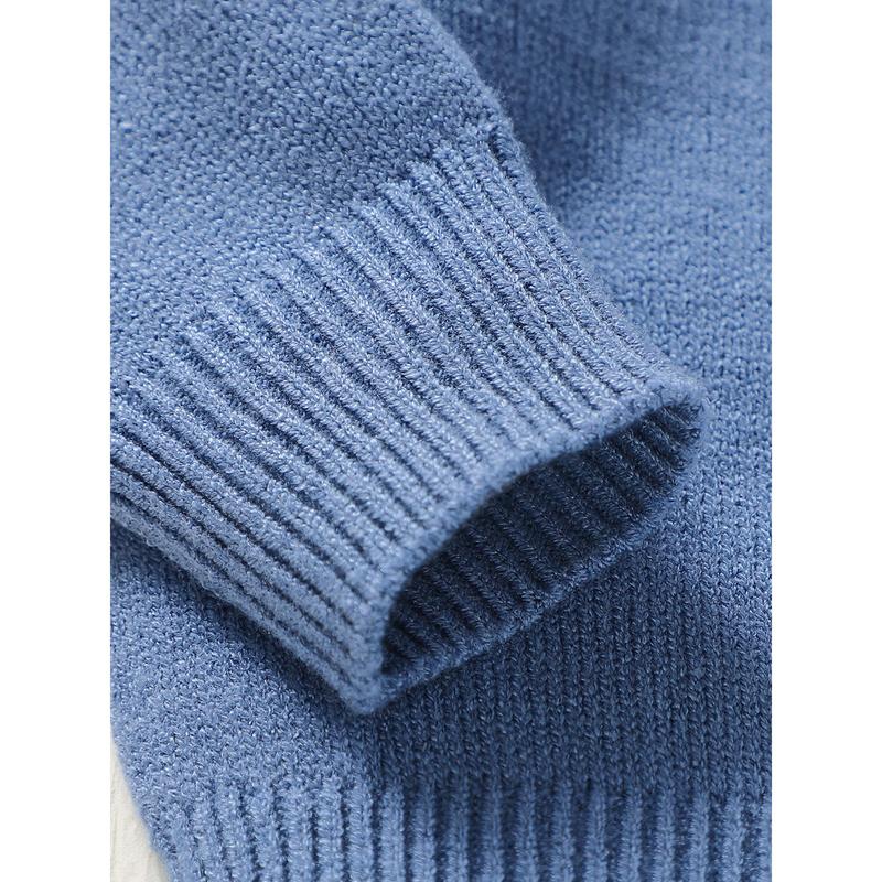 Product Introduction of Toddler Autumn Winter Knit Sweaters Long Sleeve Round Neck Solid Color Knitwears 44