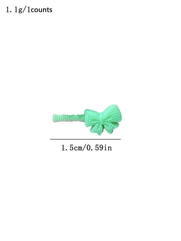 Cute Random Colorful Bow & Flower & Fruit Design Elastics Hair Ties, 2024 New Style Colorful Hair Ties, Fashion Hair Accessories for Women & Girls Hairstyles Ideas 1